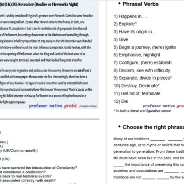 Special Days (Phrasal Verbs)