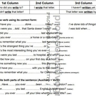 Irregular Verbs in Use: Exercise