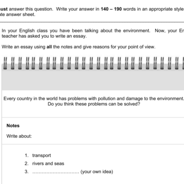 First Certificate Writing Exam: Practice