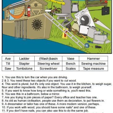 Vocabulary Exercise: Everyday Objects